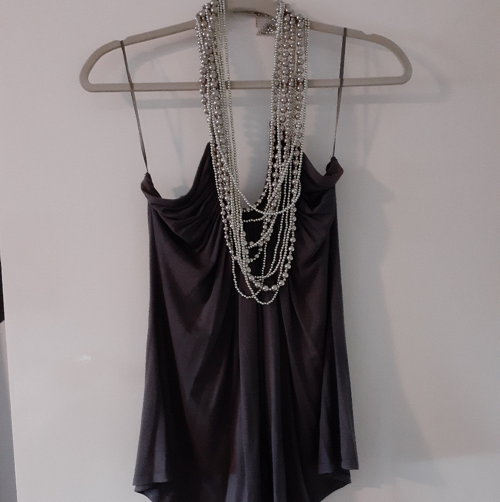Tea/F dark gray fun top sz L
